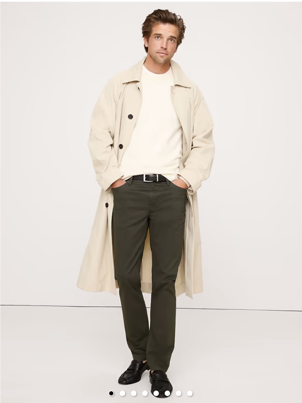 NEW Banana Republic SLIM TRAVELER PANT Twill Chino Size 30x30 Dark Olive
